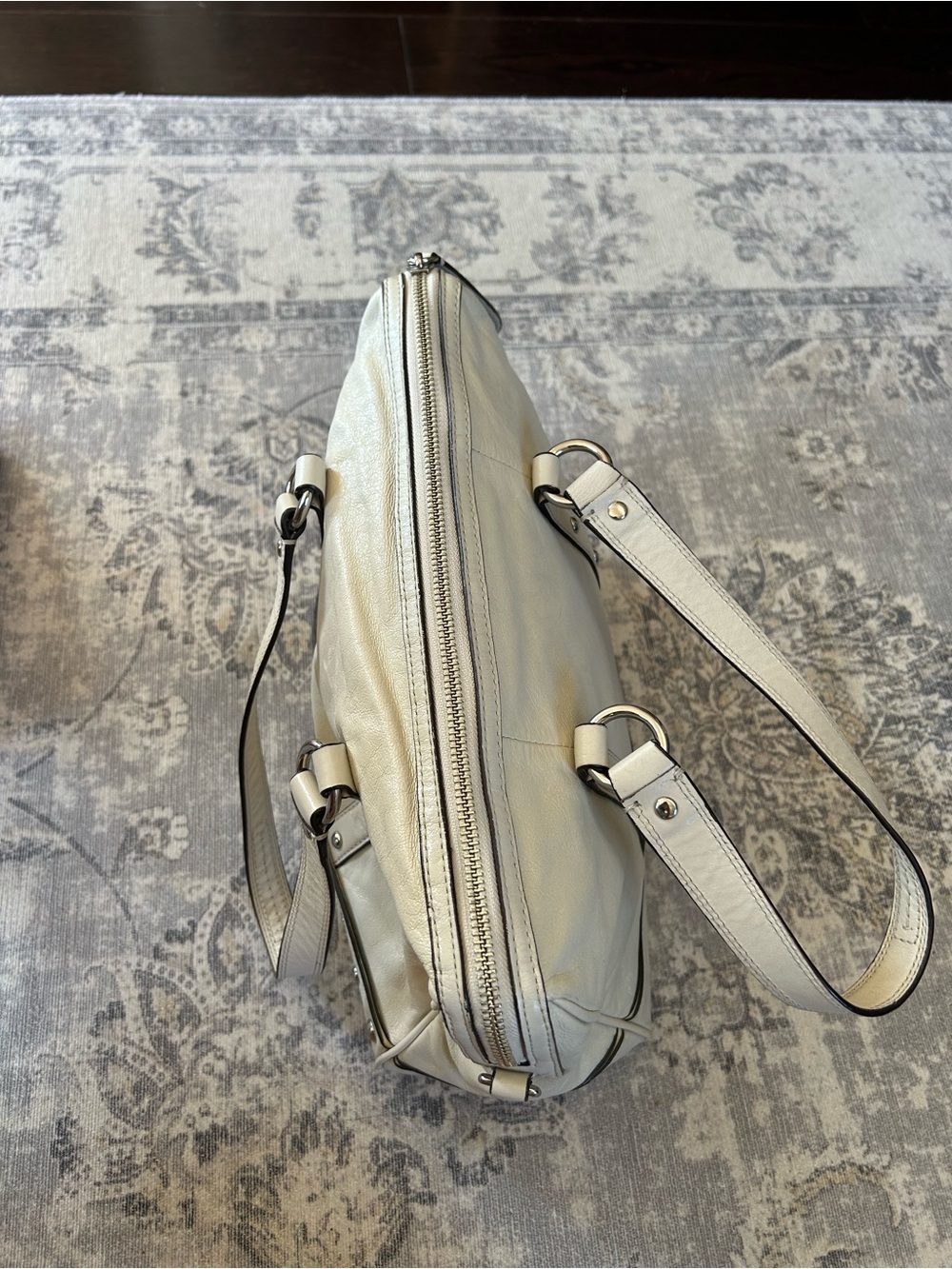 Coach Studded Leather Satchel Bag - Picture 6 of 14